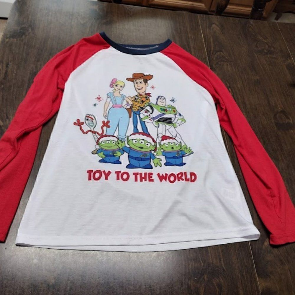 New Disney Toy Story 4 Pajama Set Says Toy To The World Size Women's Small